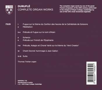 CD Maurice Duruflé: Complete Organ Works 323029