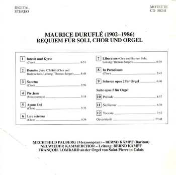 CD Maurice Duruflé: Requiem Für Soli, Chor Und Orgel