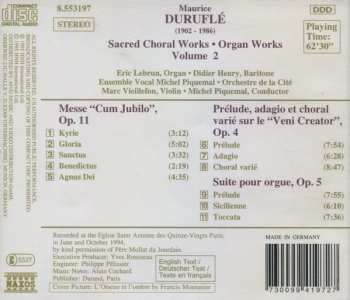 CD Maurice Duruflé: Sacred Choral & Organ Works Vol. 2 330602