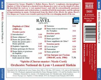 CD Maurice Ravel: Orchestral Works • 4 Daphnis Et Chloé / Une Barque Sur L'Océan  325920