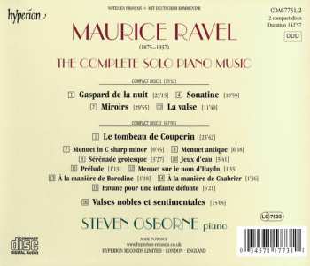2CD Maurice Ravel: The Complete Solo Piano Music 324366