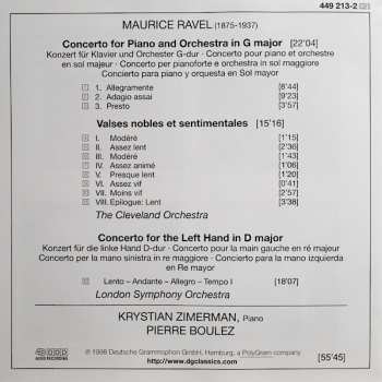 CD Maurice Ravel: The Piano Concertos, Valses Nobles Et Sentimentales 44913