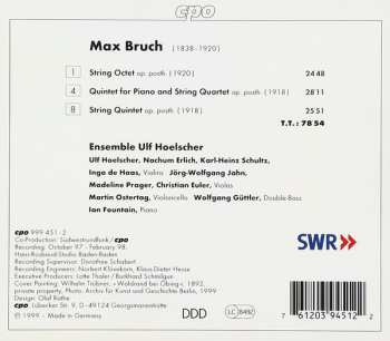 CD Max Bruch: String Octet • String Quintet • Piano Quintet