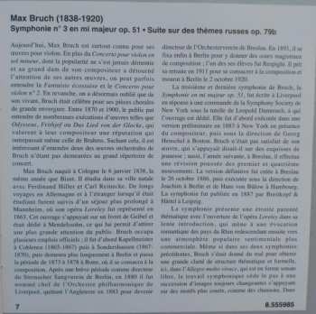 CD Max Bruch: Symphony No. 3 / Suite On Russian Themes 272501