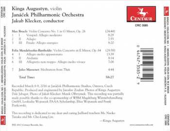 CD Max Bruch: Violin Concerto No. 1 In G Minor; Violin Concerto In E Minor; Meditation From Thaïs 125184