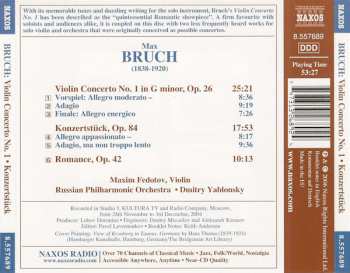 CD Max Bruch: Violin Concerto No. 1 • Konzertstück • Romance 290487