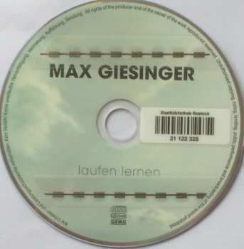CD Max Giesinger: Laufen Lernen 154385