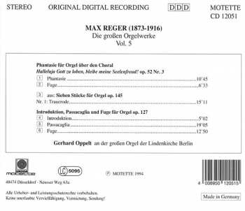 CD Max Reger: Die Großen Orgelwerke Vol.5 344782