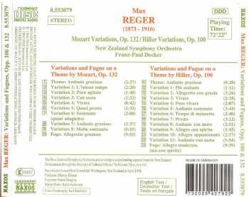CD Max Reger: Mozart Variations, Op.132 / Hiller Variations, Op.100 121115