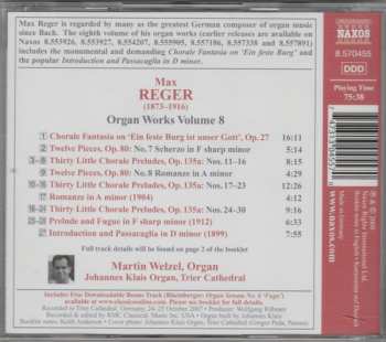 CD Max Reger: Organ Works Volume 8 - Chorale Fantasia On 'Eine Feste Burg Ist Unser Gott', Op.27 , Little Chorale Preludes, Op. 135a, Nos. 11-30 252839