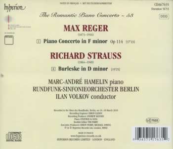 CD Max Reger: Piano Concerto In F Minor, Op 114 / Burleske 338139