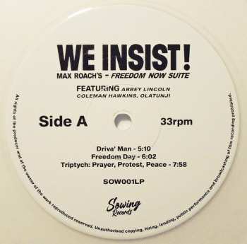 LP Max Roach: We Insist! Max Roach's Freedom Now Suite LTD | CLR 343818