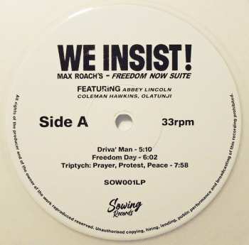 LP Max Roach: We Insist! Max Roach's Freedom Now Suite LTD | CLR
