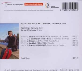 CD Maximilian Hornung: Works By Saint-Saëns, Beethoven, Ginastera, Janáček, Brahms 324391
