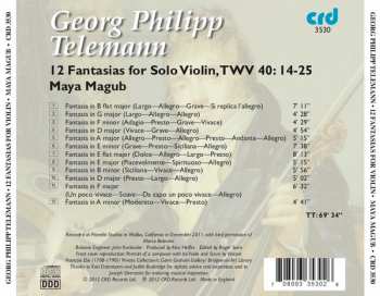 CD Maya Magub: 12 Fantasias For Solo Violin, TWV 40: 14-25 434290