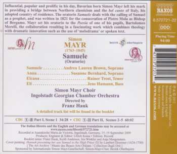 2CD Johannes Simon Mayr: Samuele (Oratorio) 533195