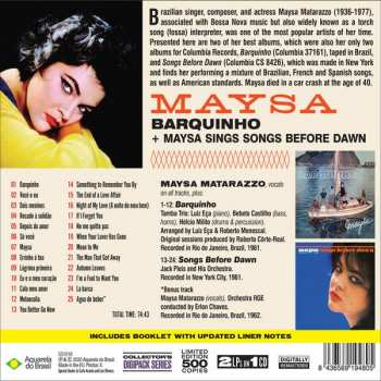 CD Maysa Matarazzo: Barquinho + Maysa Sings Songs Before Dawn LTD 322190