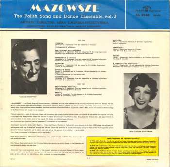 LP Mazowsze: The Polish Song And Dance Ensemble, Vol. 3 283531