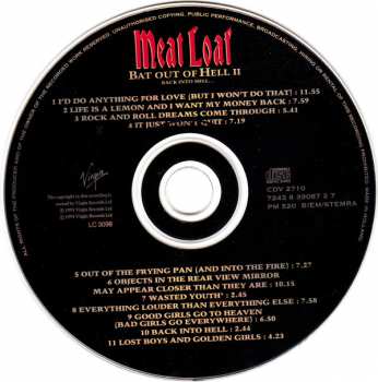 CD Meat Loaf: Bat Out Of Hell II: Back Into Hell