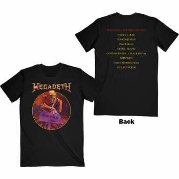 Merch Megadeth: Tričko Peace Sells… Track List  S