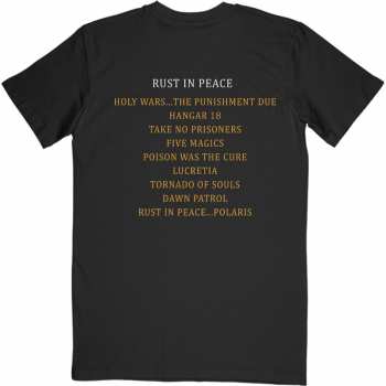 Merch Megadeth: Tričko Rust In Peace Track List  L