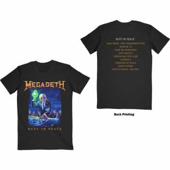 Merch Megadeth: Tričko Rust In Peace Track List  M