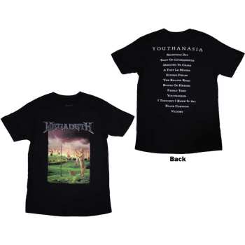 Merch Megadeth: Megadeth Unisex T-shirt: Youthanasia Tracklist (back Print) (medium) M
