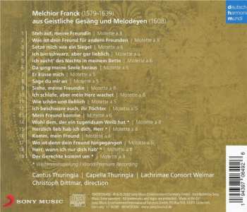 CD Melchior Franck: Geistliche Gesäng Und Melodeyen  23225
