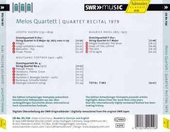 CD Melos Quartett: Quartet Recital 1979 122205