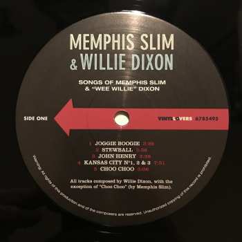 LP Memphis Slim: Songs of Memphis Slim & "Wee Willie" Dixon LTD 77460