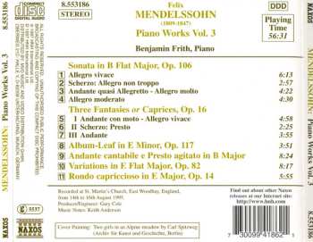 CD Felix Mendelssohn-Bartholdy: Piano Works Vol. 3 517157