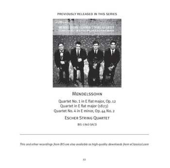 SACD Felix Mendelssohn-Bartholdy: String Quartet No.2 In A Minor & No.3 In D Major