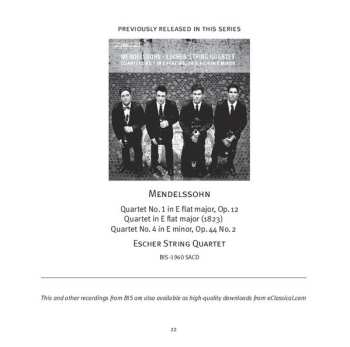 SACD Felix Mendelssohn-Bartholdy: String Quartet No.2 In A Minor & No.3 In D Major 480453