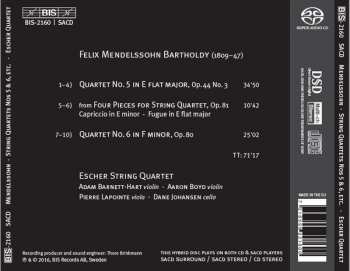 SACD Felix Mendelssohn-Bartholdy: String Quartets: No. 5 In E Flat Major & No. 6 In F Major