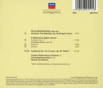 CD Felix Mendelssohn-Bartholdy: The Hebrides: Overture; Symphony No. 4 'Italian'; A Midsummer Night's Dream 465448