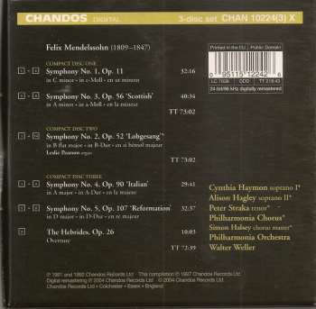 3CD/Box Set Felix Mendelssohn-Bartholdy:  Symphonies 534739