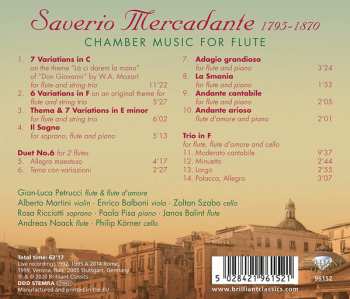 CD Giuseppe Saverio Mercadante: Chamber Music For Flute 469089