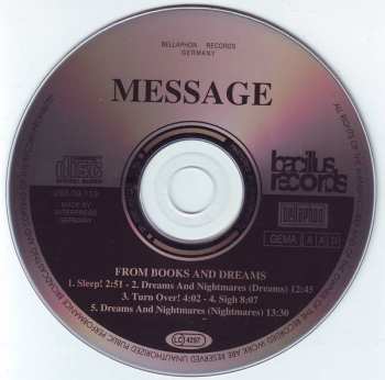 CD Message: From Books And Dreams 123001