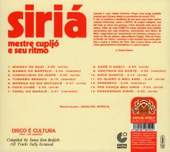 CD Mestre Cupijó E Seu Ritmo: Siriá