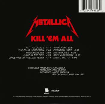 CD Metallica: Kill 'Em All DIGI 371269