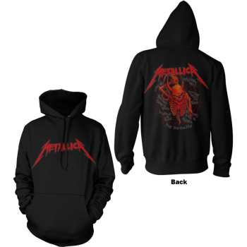 Merch Metallica: Metallica Unisex Pullover Hoodie: Skull Screaming Red (back Print) (small) S
