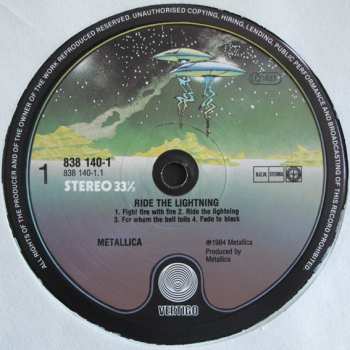 LP Metallica: Ride The Lightning 84235