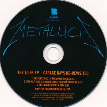 CD Metallica: The $5.98 E.P. - Garage Days Re-Revisited DIGI 20