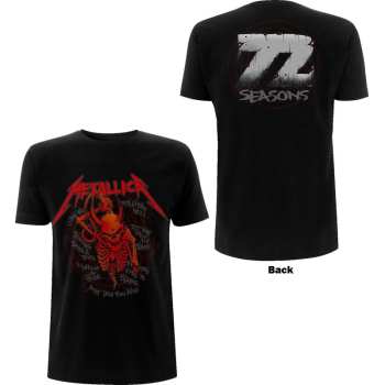 Merch Metallica: Metallica Unisex T-shirt: Skull Screaming Red 72 Seasons (back Print) (xx-large) XXL