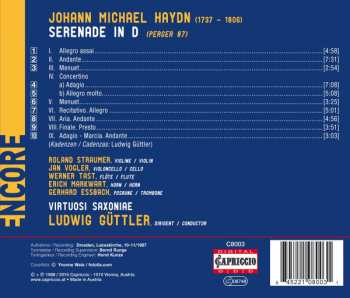 CD Michael Haydn: Serenade In D 256681