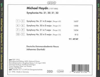 CD Michael Haydn: Symphonies 21, 30, 31, 32 186734