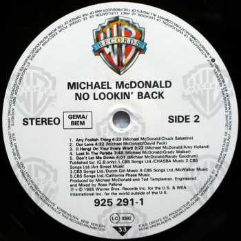 LP Michael McDonald: No Lookin' Back 409309