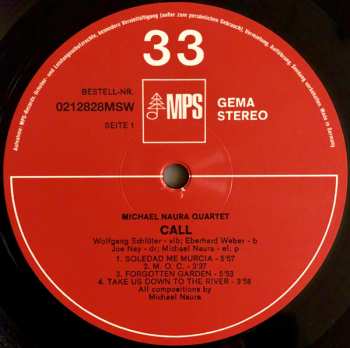 LP Michael Naura Quartet: Call 78222