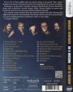 DVD Michael Schenker's Temple Of Rock: On A Mission - Live In Madrid
