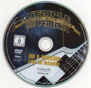 DVD Michael Schenker's Temple Of Rock: On A Mission - Live In Madrid